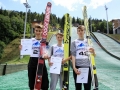 Podium konkursu mężczyzn (od lewej: D.Kastelik, B.Czyż, D.Jarząbek), fot. Alicja Kosman / PZN
