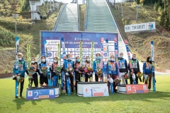 Podium, od lewej: Słoweńcy, Norwegowie, Rosjanie (fot. Pavel Semyannikov)