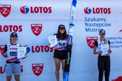 Podium w kategorii kobiet, od lewej: Paulina Cieślar, Kamila Karpiel, Wiktoria Polanowska (fot. Ewa Skrzypiec)