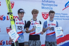 Podium w kategorii juniorów, od lewej: Szymon Zapotoczny, Jan Habdas, Adam Niżnik (fot. Ewa Skrzypiec)