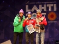 Medaliści konkursu MŚ na skoczni HS-130 w Lahti (od lewej: A.Wellinger, S.Kraft, P.Żyła), fot. Julia Piątkowska