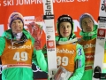 Podium konkursu (od lewej: S.Freund, D.Prevc, P.Prevc), fot. Julia Piątkowska