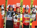 Podium konkursu (od lewej: Kamil Stoch, Junshiro Kobayashi, Stefan Kraft), fot. Julia Piątkowska