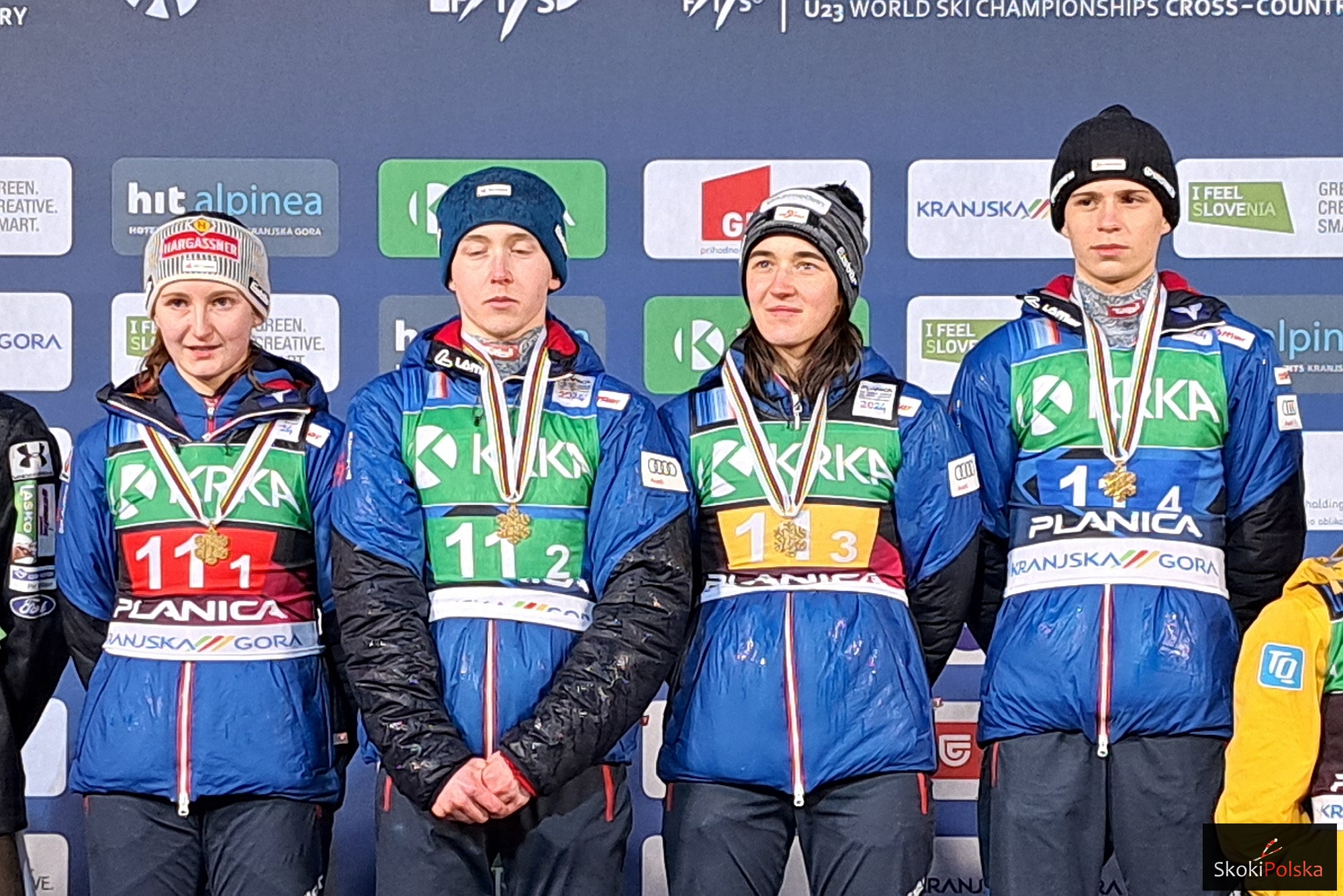 Austriaccy mistrzowie świata juniorów w konkursie mikstów (fot. Karol Cześnik)