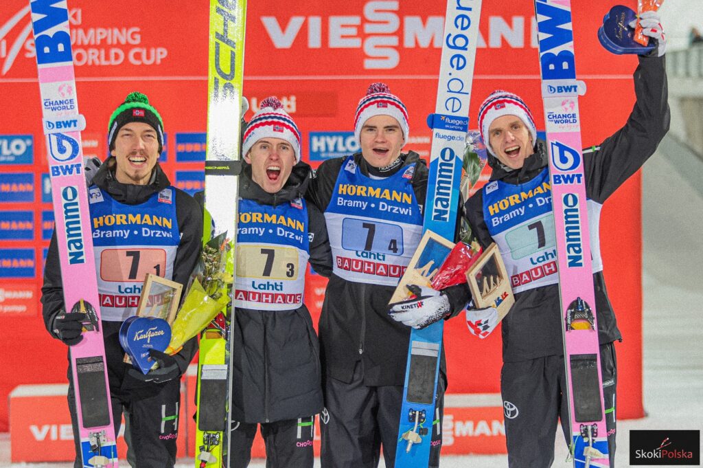 Read more about the article PŚ Lahti: Norwegowie wygrywają konkurs drużynowy, Polacy z najlepszym wynikiem sezonu